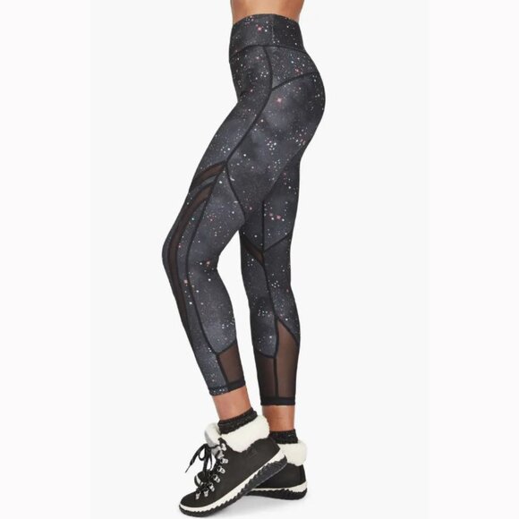 🆕 Sweaty Betty Women's Reversible Mesh Yoga "Space Race Ditsy Star' Leggin… - Picture 4 of 12